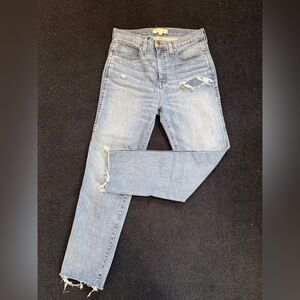 Madewell Light Blue High Waist Straight Leg Jeans